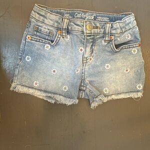 Like new Cat and Jack girls Jean shorts size xs